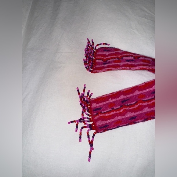 Red Paisley Scarf Knit Mini Dress - Picture 11 of 13